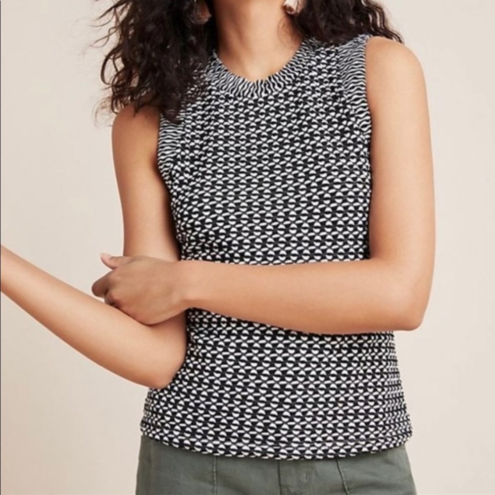 Anthropologie Maeve sleeveless jacquard top